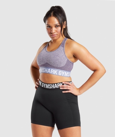 Purple Gymshark Flex Women's Sports Bra | US-65LDKAQ