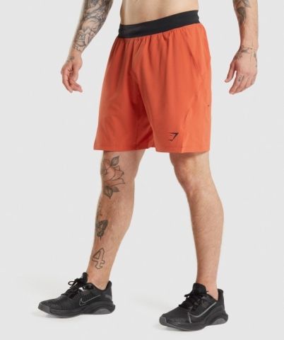 Red Gymshark Apex Functional 9" Men's Shorts | US-78ZORDG