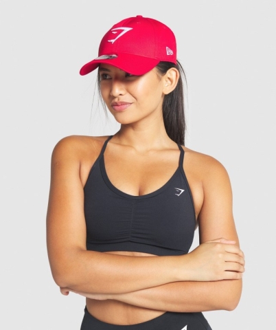 Red Gymshark New Era 9FORTY Adjustable Men's Headwear | US-46JVYLM