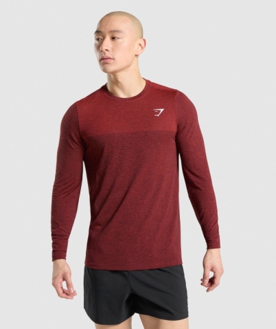 Red Gymshark Vital Men's T Shirts | US-38XGJQM