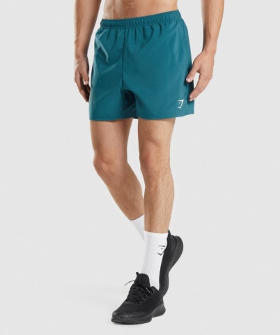 Turquoise Gymshark Arrival 5" Men's Shorts | US-16OZKGC