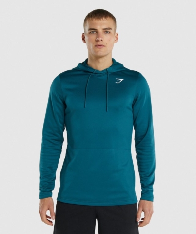 Turquoise Gymshark Arrival Men's Hoodies | US-89HIWNM