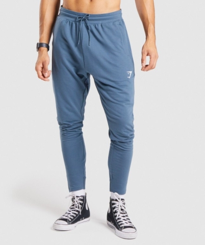 Turquoise Gymshark Critical Zip Men's Joggers | US-76DGPBE