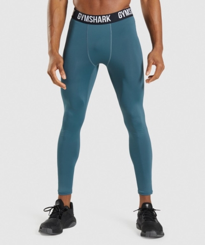 Turquoise Gymshark Element Baselayer Men's Joggers | US-54TGFJO