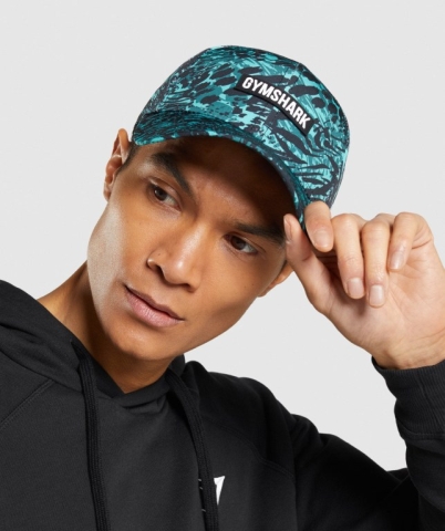 Turquoise Gymshark Manimal Snapback Men's Headwear | US-81TIOZH