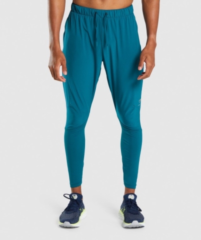 Turquoise Gymshark Speed Men's Joggers | US-75QJSWO