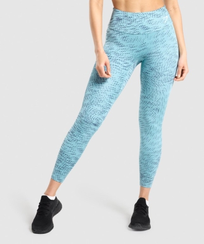 Turquoise Gymshark Training High Waisted Women's Leggings | US-53XLHEK