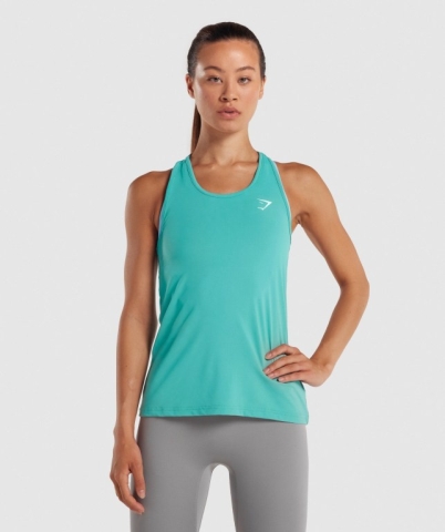 Turquoise Gymshark Training Women's Tank Tops | US-48DJNUV