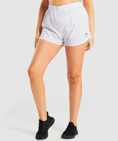 White Gymshark Essential Loose Training Women's Shorts | US-34GPSZL