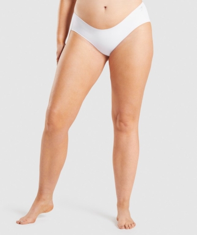 White Gymshark No VPL Hipster Women's Underwear | US-64FUHGT