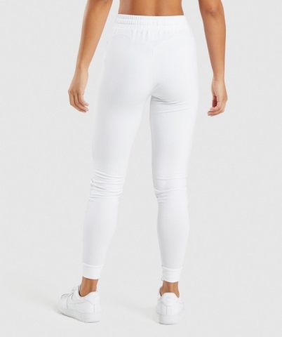 White Gymshark Training Pippa Women's Joggers | US-18TWKXF