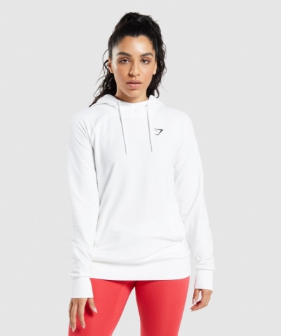 White Gymshark Training Women's Hoodies | US-03DLIXT