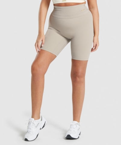 White Gymshark Whitney Cycling Women's Shorts | US-40XGMNW