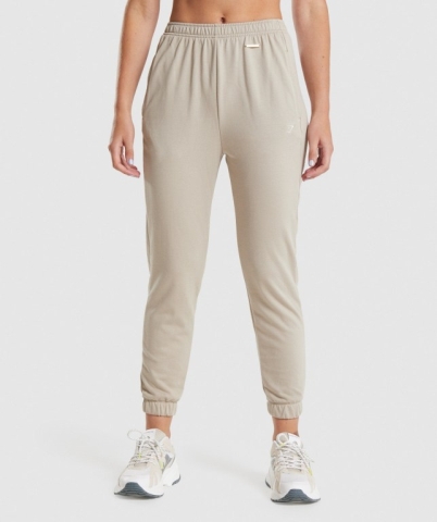 White Gymshark Whitney Loose Women's Joggers | US-82BDVHU