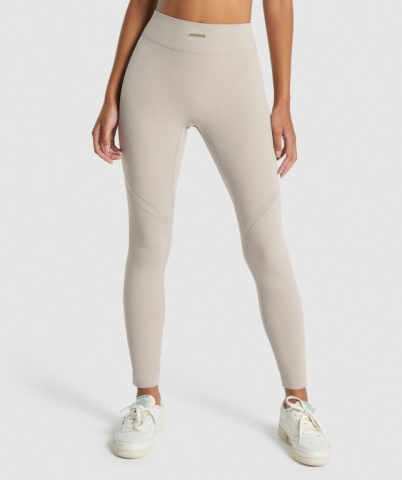 White Gymshark Whitney Mesh High Waisted Women's Leggings | US-61YBNLK