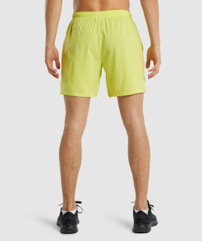 Yellow Gymshark Arrival 7" Men's Shorts | US-46POEZA