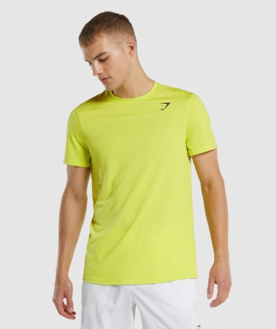 Yellow Gymshark Arrival Regular Fit Men's T Shirts | US-12CLEYO