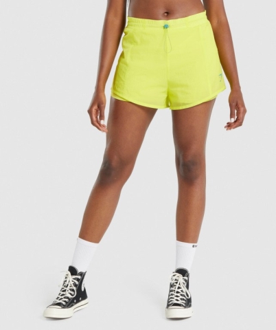 Yellow Gymshark Pulse 2 in 1 Women's Shorts | US-09UOTPN