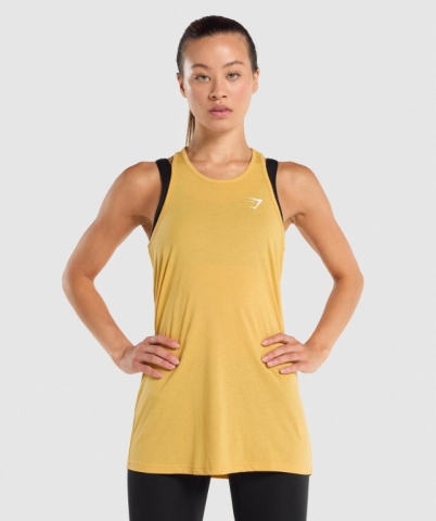 Yellow Gymshark Training Oversized Women's Tank Tops | US-96LDGIB