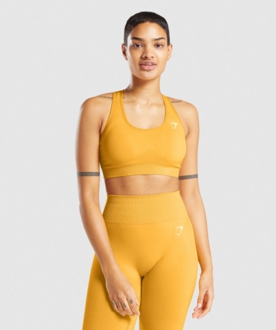 Yellow Gymshark Vital Seamless 2.0 Women's Sports Bra | US-08VLYXG