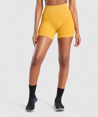 Yellow Gymshark Vital Seamless 2.0 Women's Shorts | US-76GJVDZ