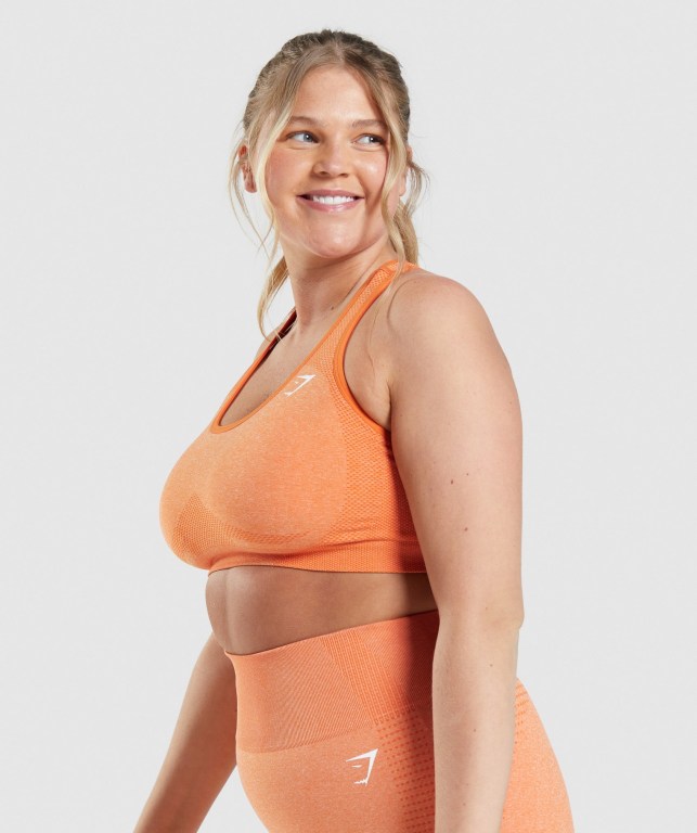 Apricot Orange Gymshark Vital Seamless 2.0 Women's Sports Bra | US-08VWYPI