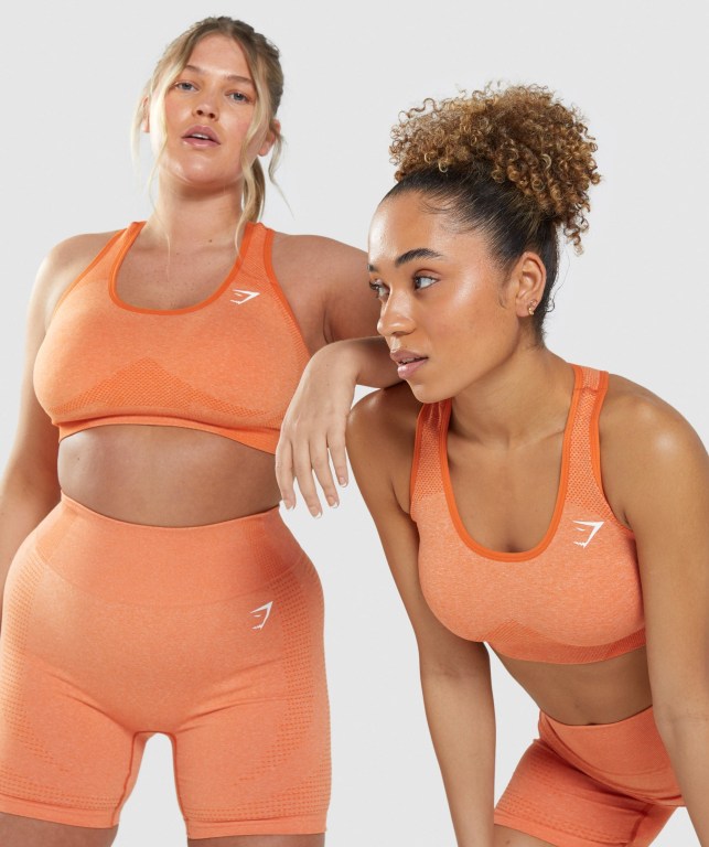 Apricot Orange Gymshark Vital Seamless 2.0 Women's Sports Bra | US-08VWYPI