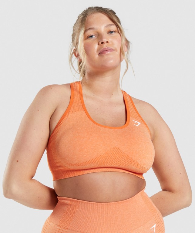 Apricot Orange Gymshark Vital Seamless 2.0 Women\'s Sports Bra | US-08VWYPI