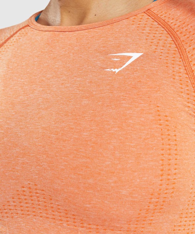 Apricot Orange Gymshark Vital Seamless 2.0 Crop Top Women's Sweatshirts | US-17ZYBEO