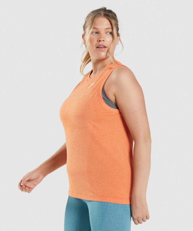 Apricot Orange Gymshark Vital Seamless 2.0 Light Women's Tank Tops | US-24GUVEK