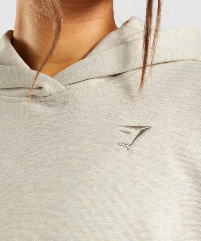 Beige Gymshark Rest Day Sweats Women's Hoodies | US-10WRVNU