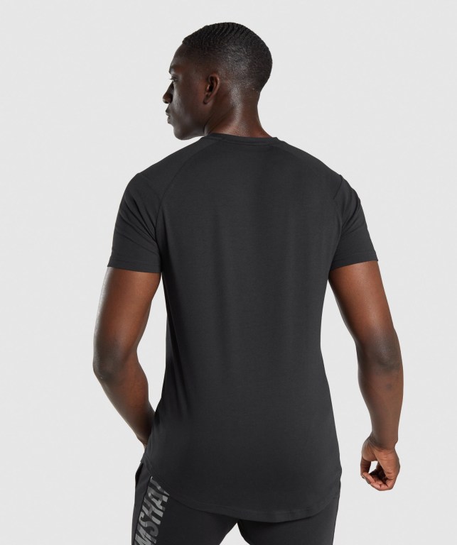 Black / Camo Gymshark Bold Men's T Shirts | US-29MDZTN