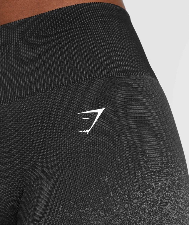 Black / Grey Gymshark Adapt Ombre Seamless Cycling Women's Shorts | US-57UQHPT