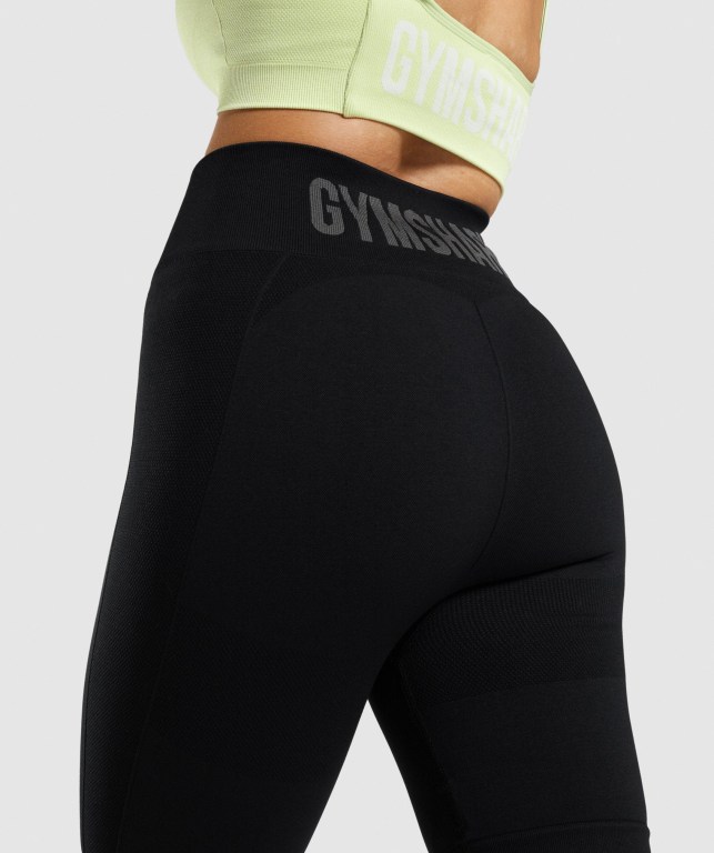 Black / Grey Gymshark Flex Cycling Women's Shorts | US-86IBKGP