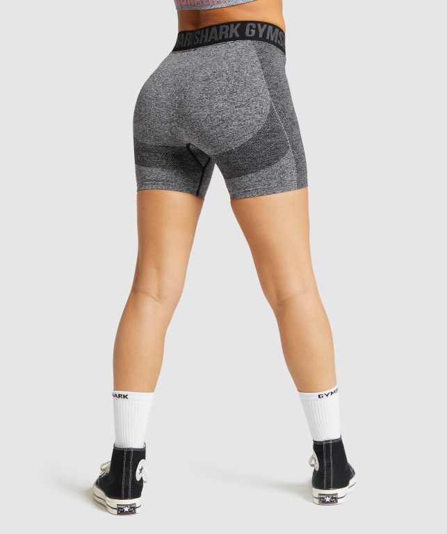 Black / Grey Gymshark Flex Women's Shorts | US-27GIZXC