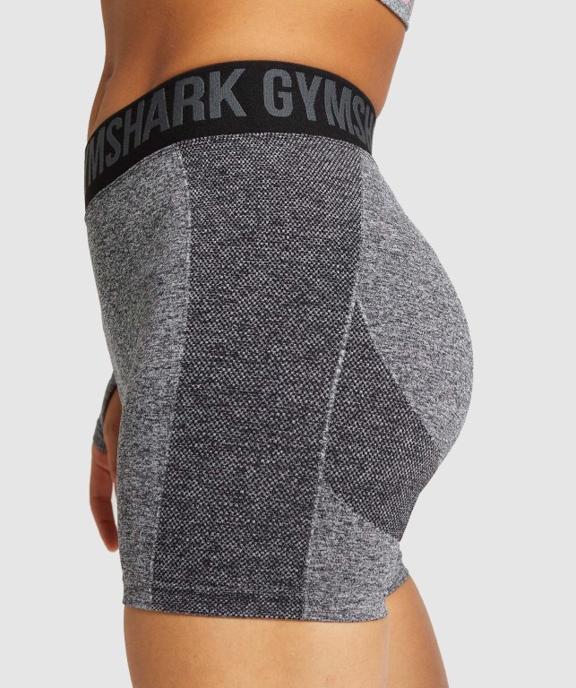 Black / Grey Gymshark Flex Women's Shorts | US-27GIZXC