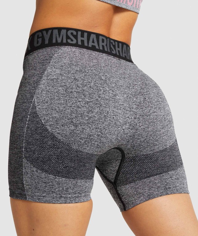 Black / Grey Gymshark Flex Women's Shorts | US-27GIZXC