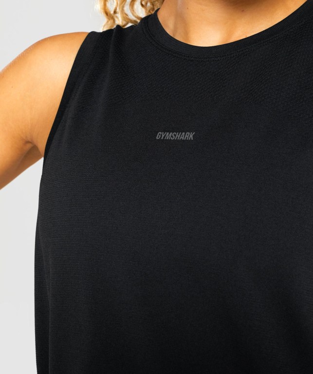 Black / Grey Gymshark Flex Women's Tank Tops | US-76IQZAW