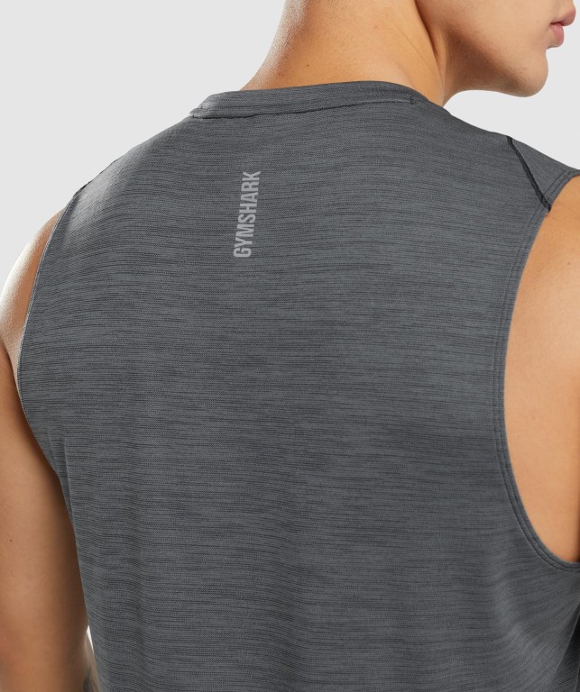 Black / Grey Gymshark Speed Men's Tank Tops | US-05JNRKW