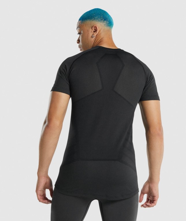 Black Gymshark 315 Men's T Shirts | US-69GOPEC