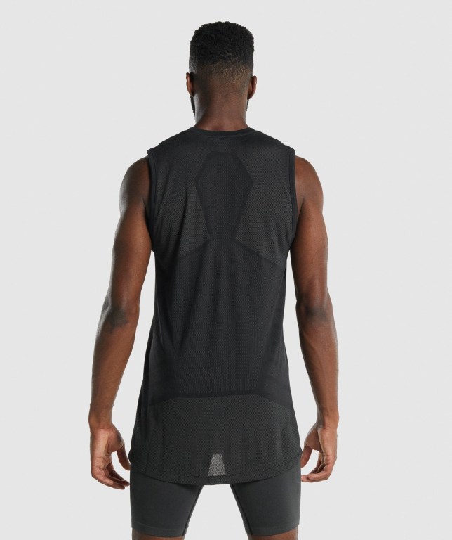 Black Gymshark 315 Men's Tank Tops | US-32LMTCJ