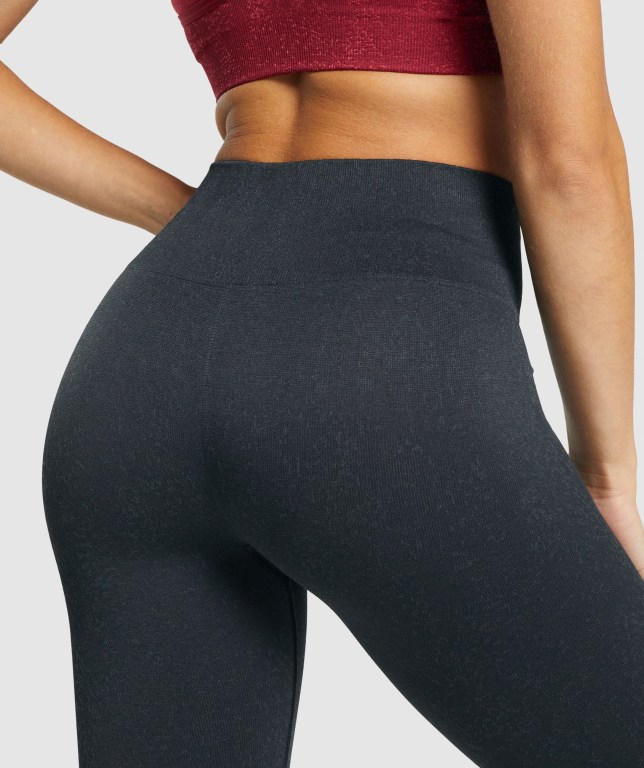 Black Gymshark Adapt Fleck Seamless High Waisted Women's Leggings | US-26UHSBK