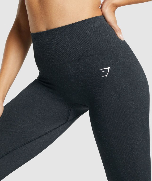 Black Gymshark Adapt Fleck Seamless High Waisted Women's Leggings | US-26UHSBK