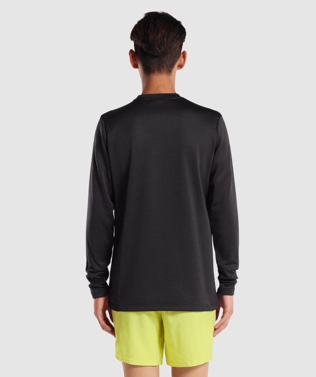 Black Gymshark Arrival Crew Sweatshirt Men's Hoodies | US-95ZMLPA