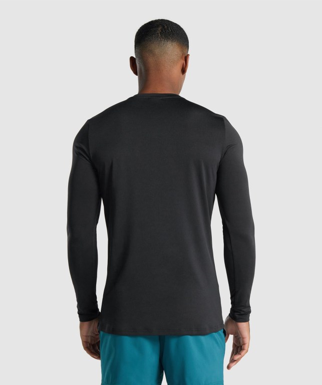 Black Gymshark Arrival Graphic Men's T Shirts | US-15DTPFY