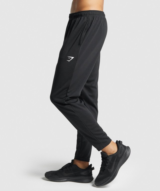 Black Gymshark Arrival Knit Men's Joggers | US-54XJOKT