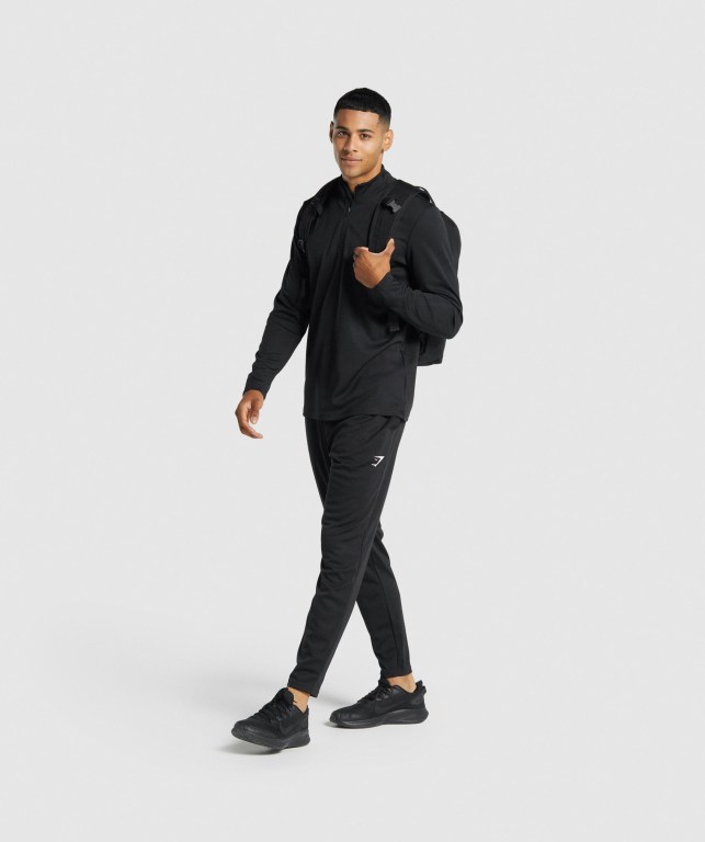 Black Gymshark Arrival Knit Men's Joggers | US-54XJOKT