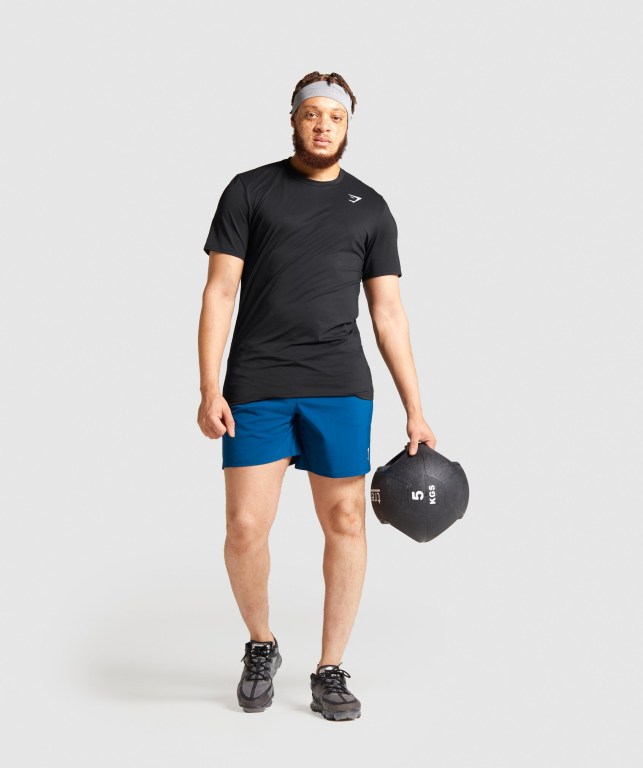 Black Gymshark Arrival Men's T Shirts | US-17KOUBL