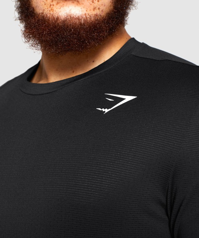 Black Gymshark Arrival Men's T Shirts | US-17KOUBL