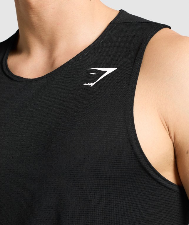 Black Gymshark Arrival Men's Tank Tops | US-47HRLIX